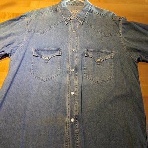 REPLAY, Denim long sleeve shirt, Made in Italy, Large